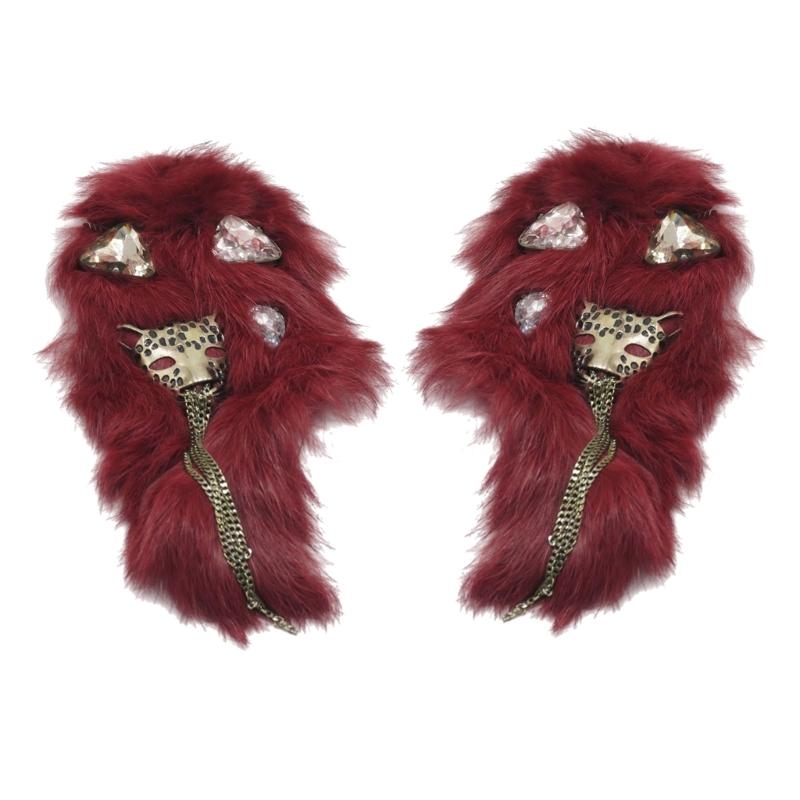 

1pair Beads Tassels Epaulet Tassels Chain Fashion Ethnic Styles Epaulettes Badge for Stage Performances and Ceremonies красный