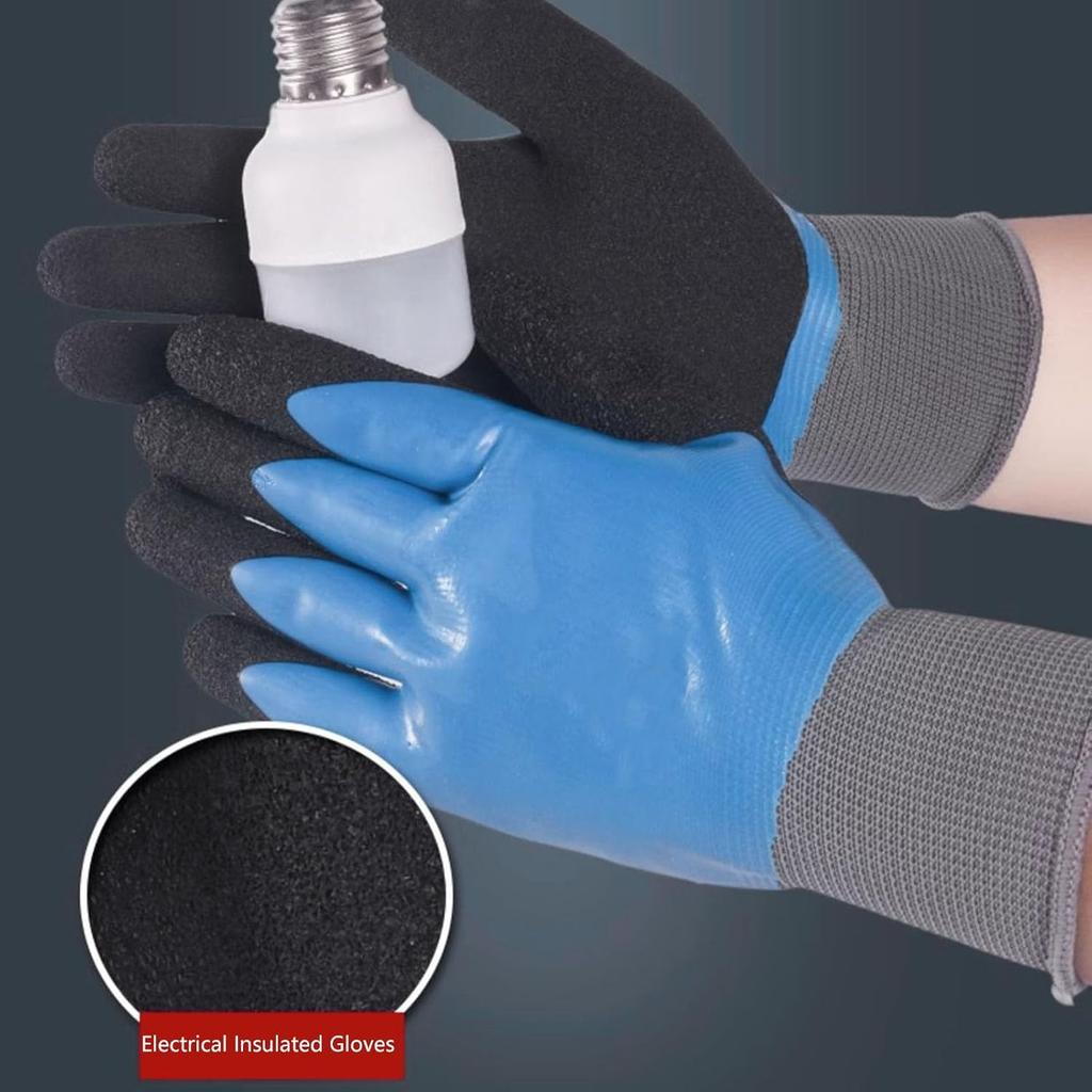 Electrical Insulated Gloves, 400V High Voltage Flame Retardant Work Gloves, Rubber Non Slip Electrician Gloves, Voltage Gloves, Safety Gloves for