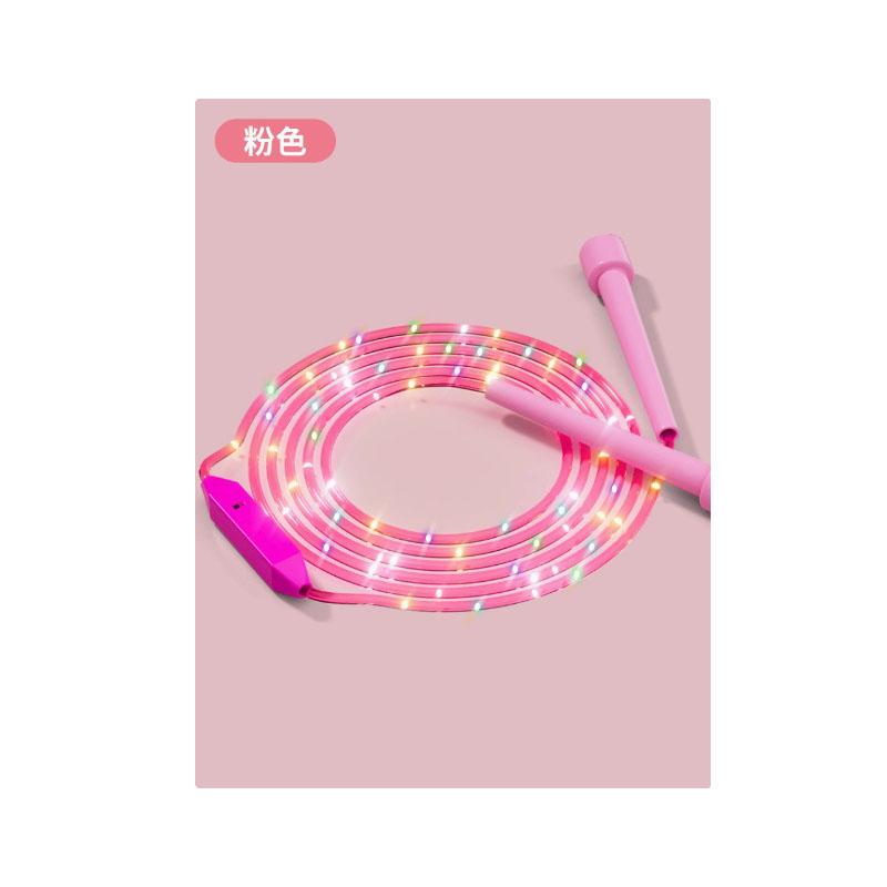 3 Speed Adjustable Color LED Light Up Jump Rope, Luminous Glowing Skipping Rope for Kids
