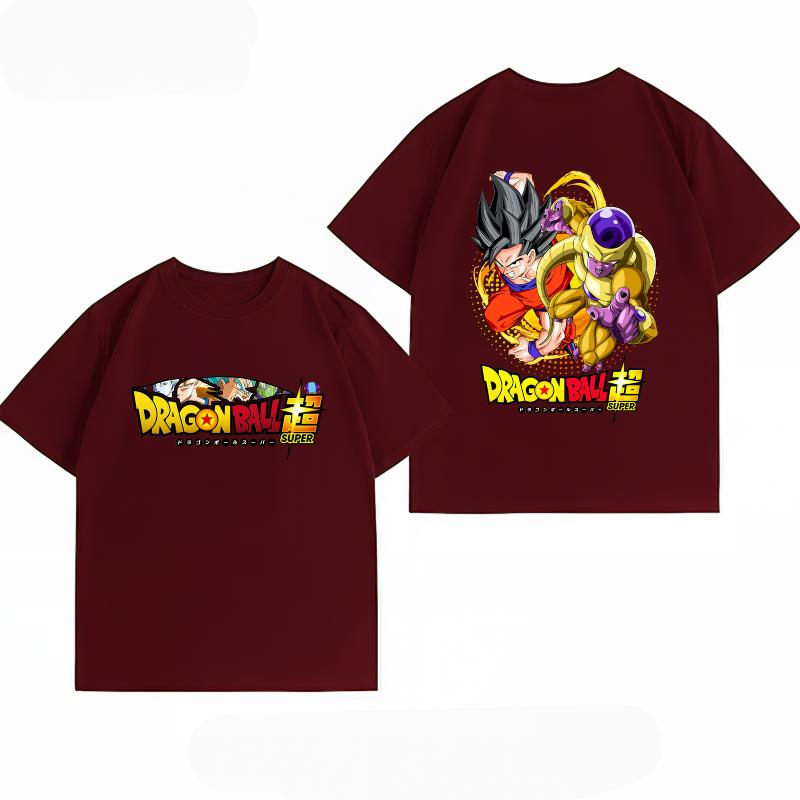 Unisexs Clothing 100 Cotton Summer TShirt Dragon Ball Super Goku Frieza Print Anime Streetwear Casual Short Sleeve Tops
