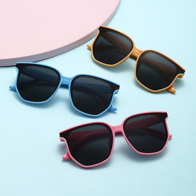 New Stylish Large Frame UV Anti Silicon Trend Childrens Sunglasses 23041 Personalized Design