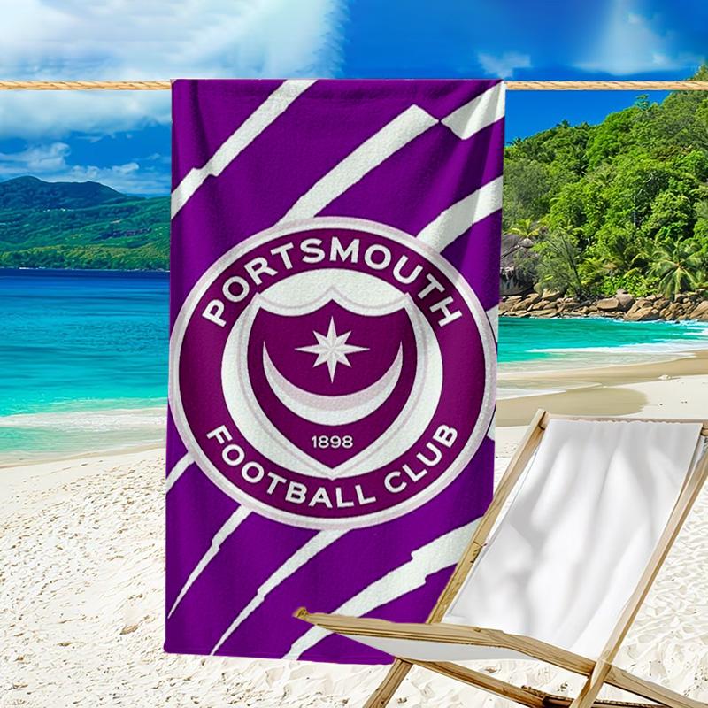 Ports-mouth Fc Anniversary Printed Beach Towel, Super Soft Microfiber, Perfect Gift Birthday, for Pool, Beach, Travel, for Family and Friends