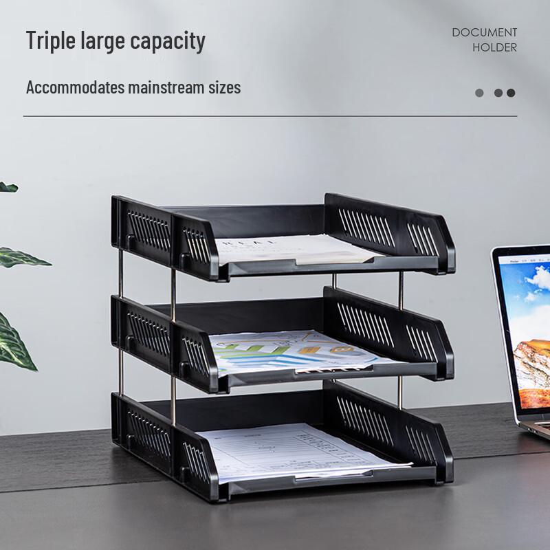 Deli 9209 3-Tier Mesh File Organizer