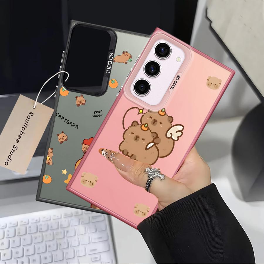 Cartoon Guinea Pig Case for Samsung Galaxy S25 S21 S25Edge S23 Note 20 Ultra S23 Ultra S22 S20 Plus S24 FE Phone Cover