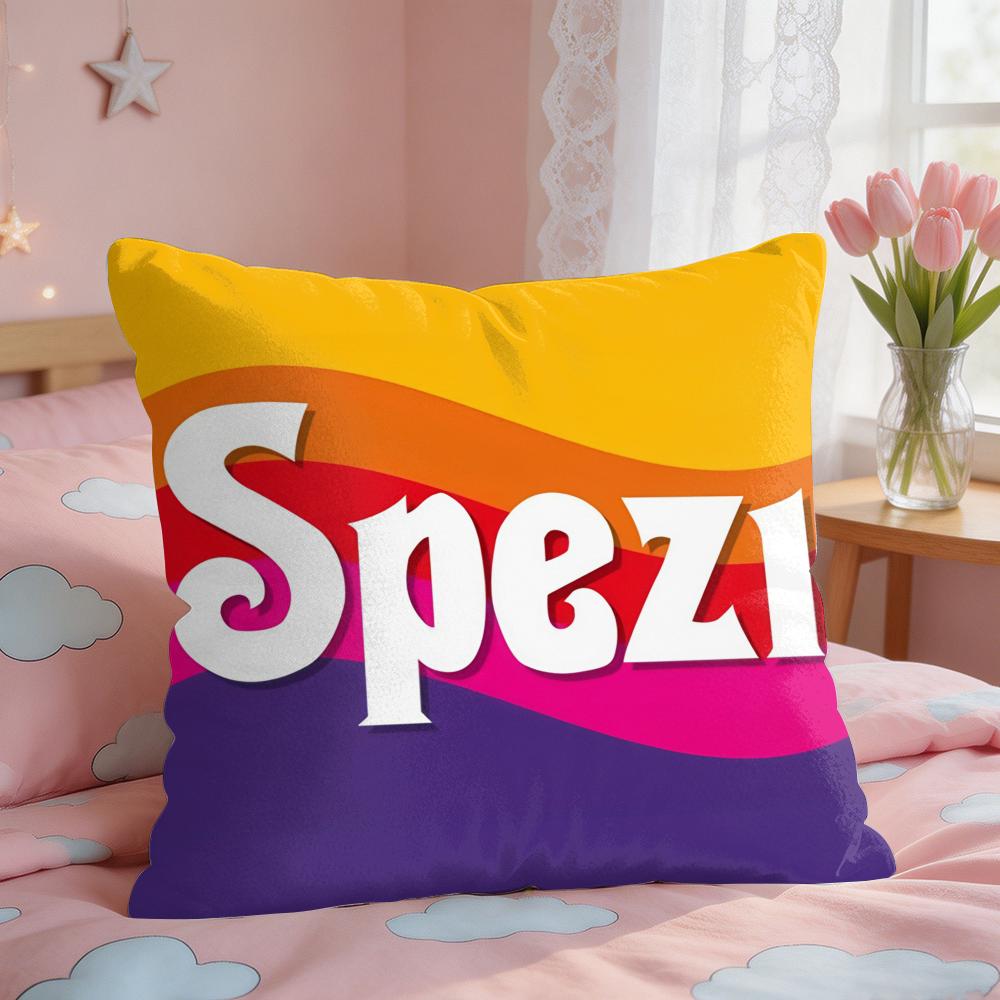 Paulaner Spezi Logo Kissenbezug Quadratisch Kurzflor Kissenhülle Wohnzimmer Sofa Heimdeko Funda X