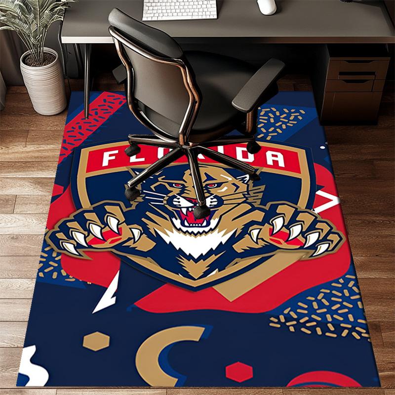 Panthers Team Spirit Floor Mat for Living Room, Game Rooms, Office, Bedroom, Office Floor Mat Playful Design, Christmas fan gifts