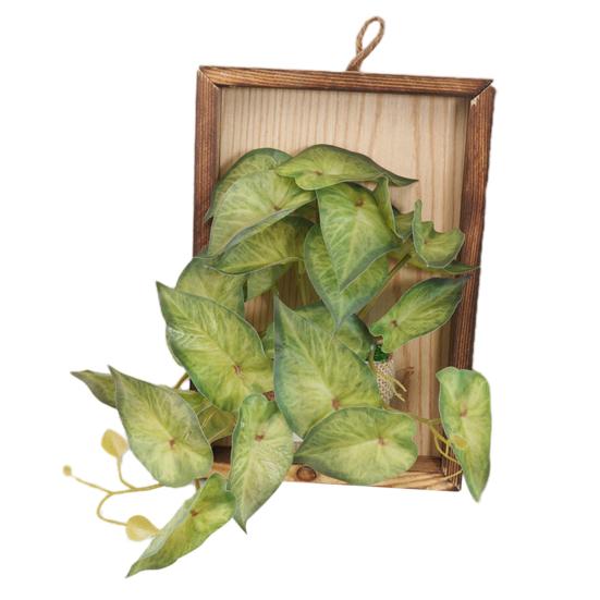Wall Framed Artificial Plant Faux Greenery Plant in Frame Wall Decor Hanging