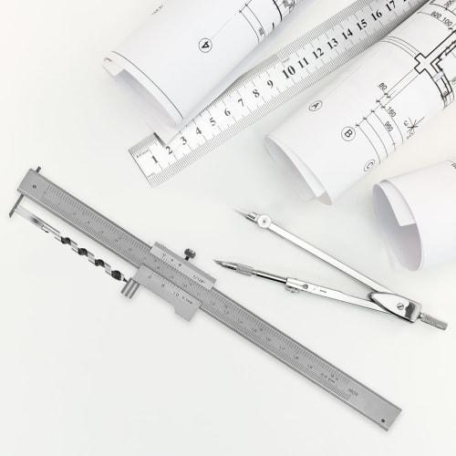 Fabater Marking Vernier Caliper, Wear-Resistant Stainless Steel 0.1mm Parallel Marking Gauge for Scribing Measurement (0-200mm)