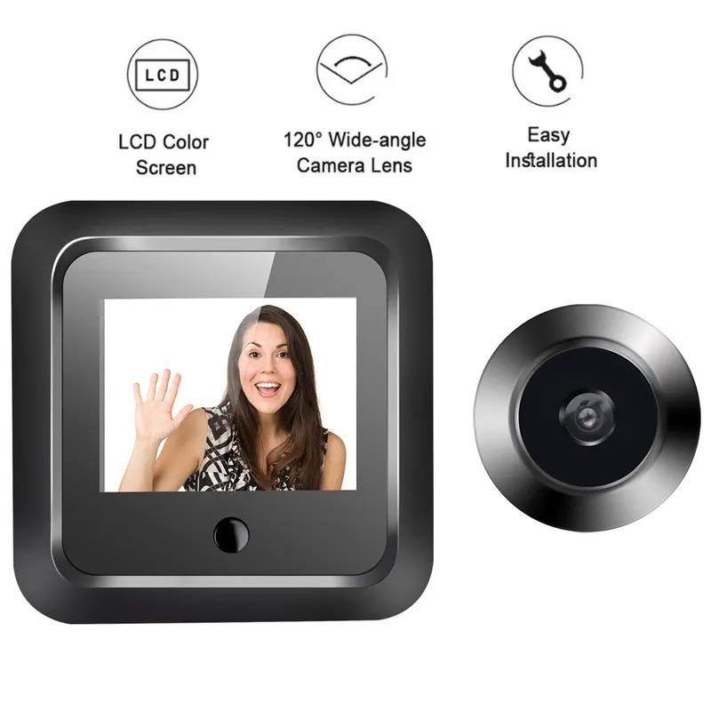 Versione HD Spioncino 120° Smart Telecamera Spioncino Digitale Monitor di Sicurezza 240x320 HD Campanello Visivo Risoluzione 300.000 Pixel