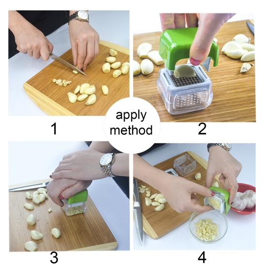 Press Masher Cube Tool BPA-Free Stainless Steel Blades Minces Slices Garlic Ginger Easy To Clean Store Durable