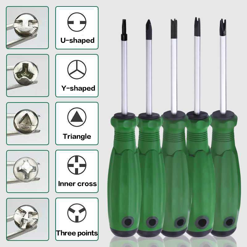 5/7Pcs Special-Shaped Screwdriver Set Triangle/Y-Type/Inner Phillips/U-Type/New Three-Point Ultra-Durable Repair Tools
