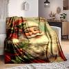1Pc Vintage Christmas Portrait Blanket Soft And Comfortable Casual Warm Camping Travel Christmas Halloween Gift M9174