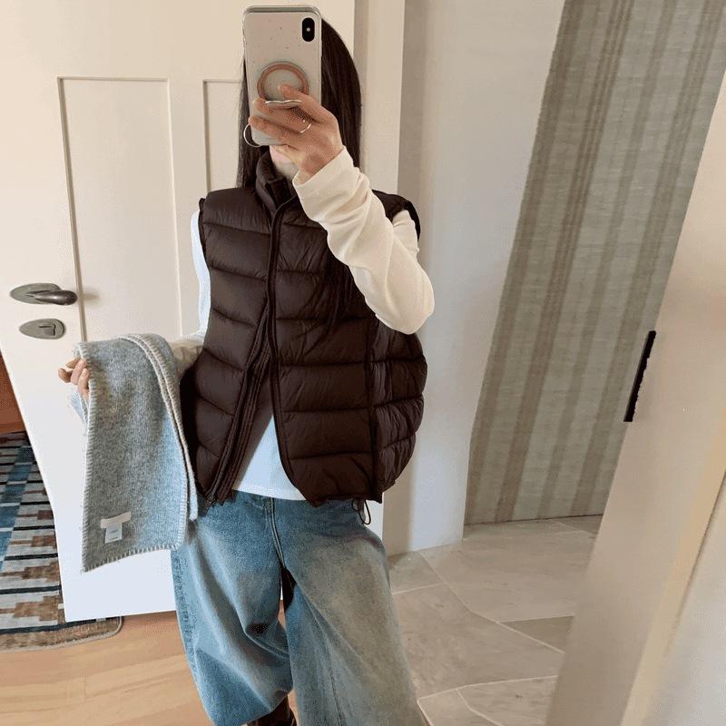 Thin ribs cotton vest women's winter new design sense small vest jacket vest vest