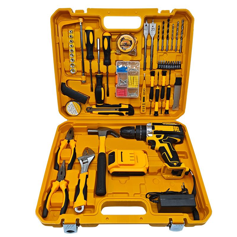High-Power Cordless Lithium Drill & Multifunctional Electric Screwdriver Set