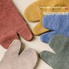 Women's Split Toe Cotton Socks, Mid-Tube, Two-Toe Design, Boneless Seams, Spring/Autumn Style, Comfortable and Pain-Free.