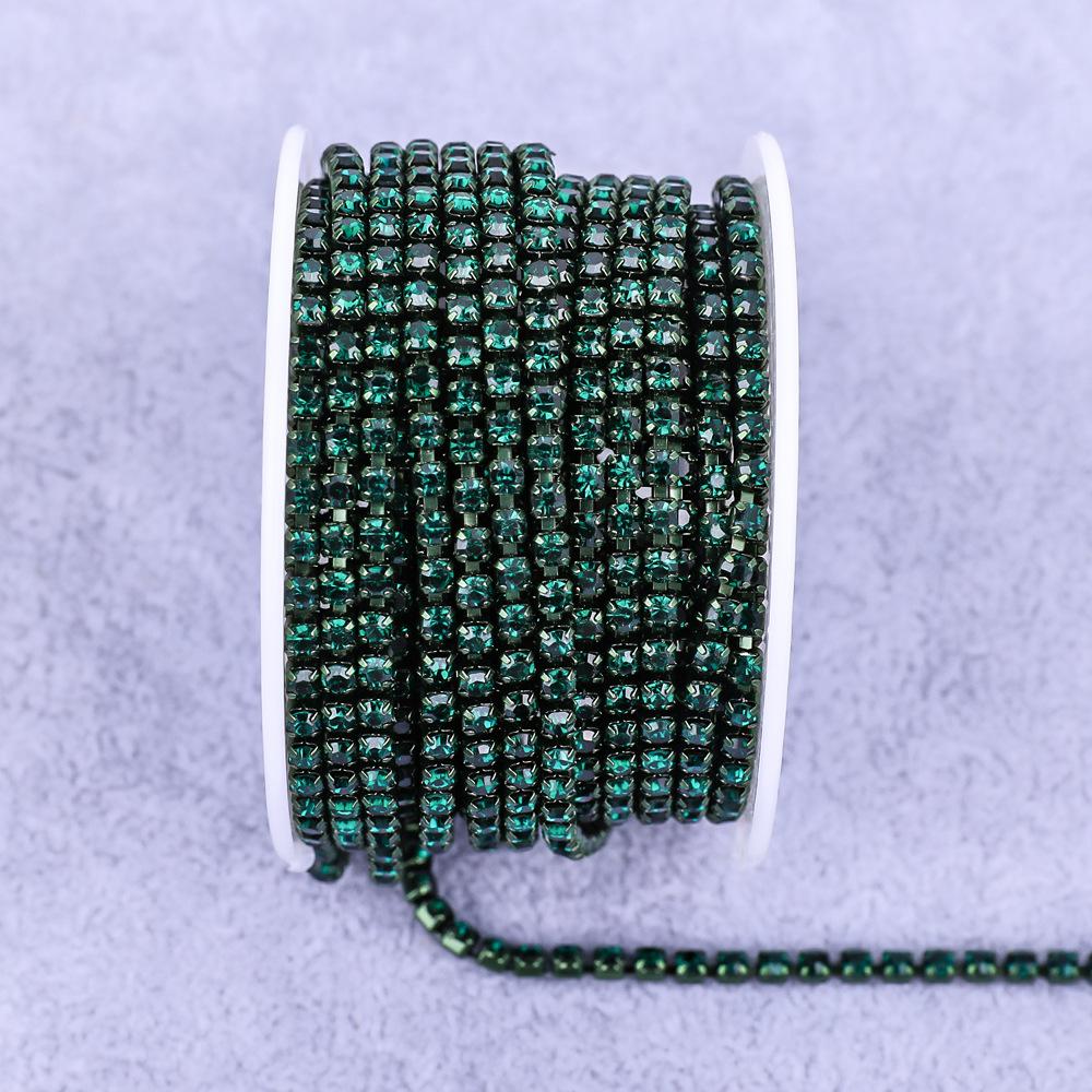 Electrophoresis Bottom Rhinestone Chain Colored Crystal Chain Diy Mobile Phone Case Claw Diamond Chain Jewelry Clothing Wedding Accessories