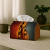 1pc of Contemporary Geometric Tissue Box for Ramadan Dining Napkins, Featuring a Lantern Design for Women, Suitable for Living Room Tables And Car Use