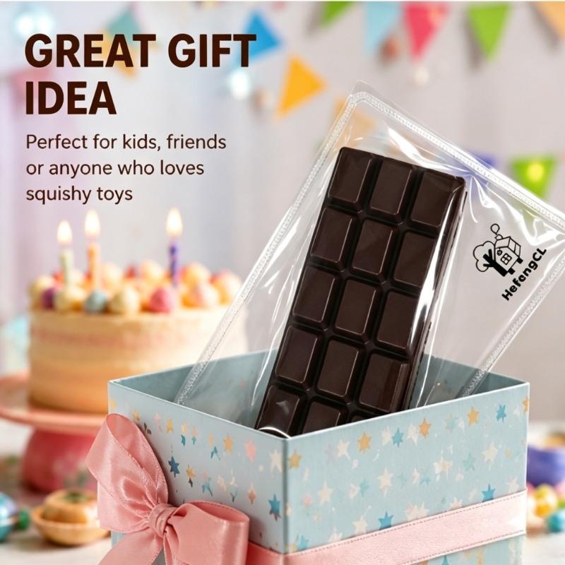 (Hefengcl) 1/2Pcs Simulated Chocolate Bar Squishy Toys, Soft Squeeze Toys, Ideal Party Favors & Holiday Gifts