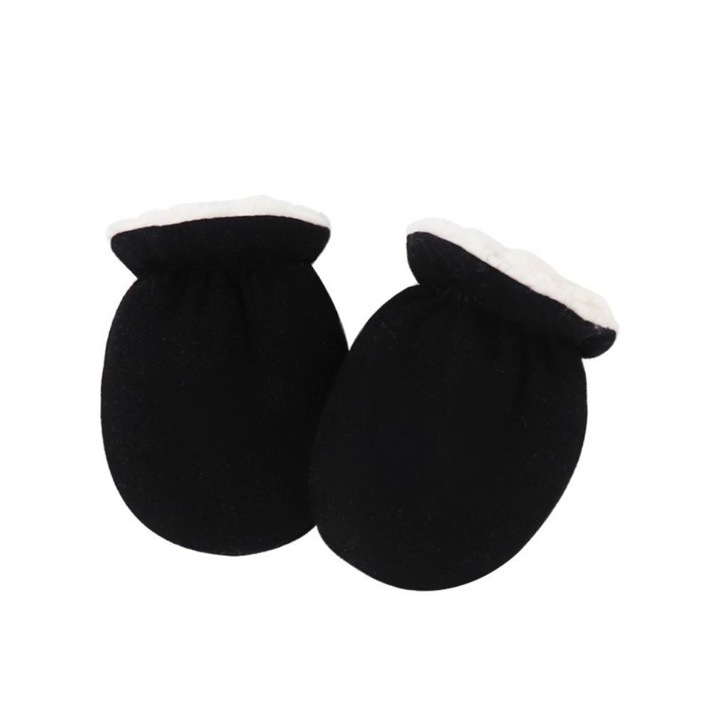 Jednoduché jednobarevné batolecí rukavice Teplé Zesílené Dětské rukavice Huňaté Novorozenecké palčáky Podzim Zima