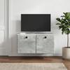 Wall Mounted TV Cabinet 59.5 x 41 x 30 cm Concrete Grey