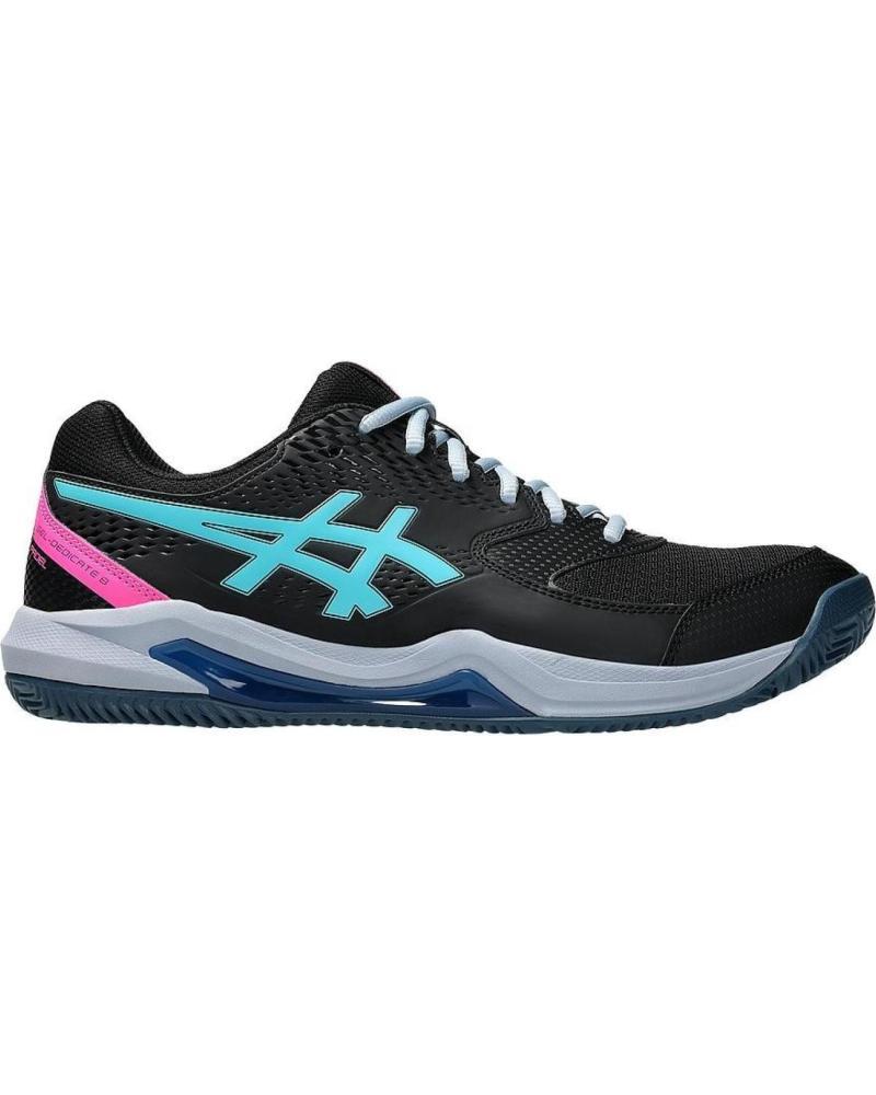 Sports shoes Asics black/energy aqua GEL-DEDICATE 8 PADEL