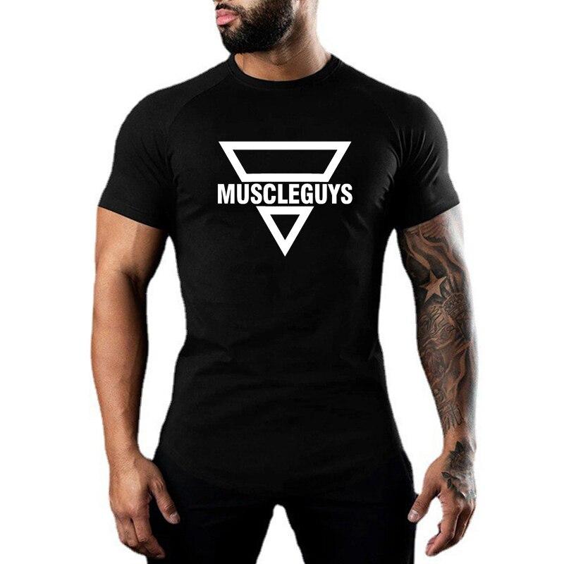 Tun Die Arbeit Herren Casual Mode Reine Baumwolle Bodybuilding Fitness Workout Sommer Oansatz Slim Fit Grafik Gedruckt T-shirt Homme m-2XL