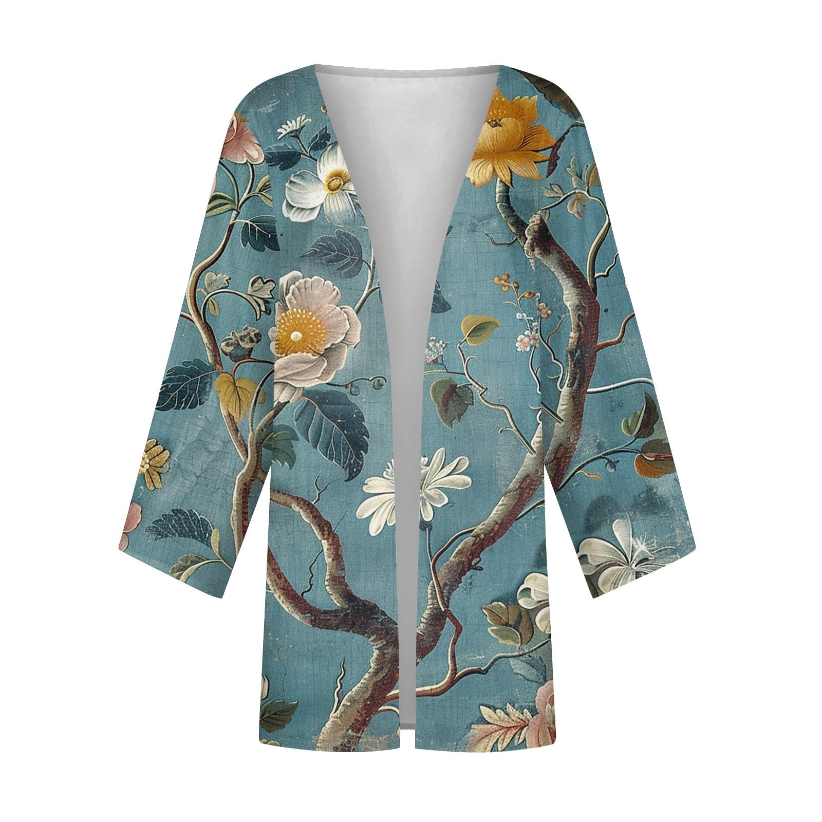 Женская повседневная модная легкая куртка средней длины с принтом — фото 4