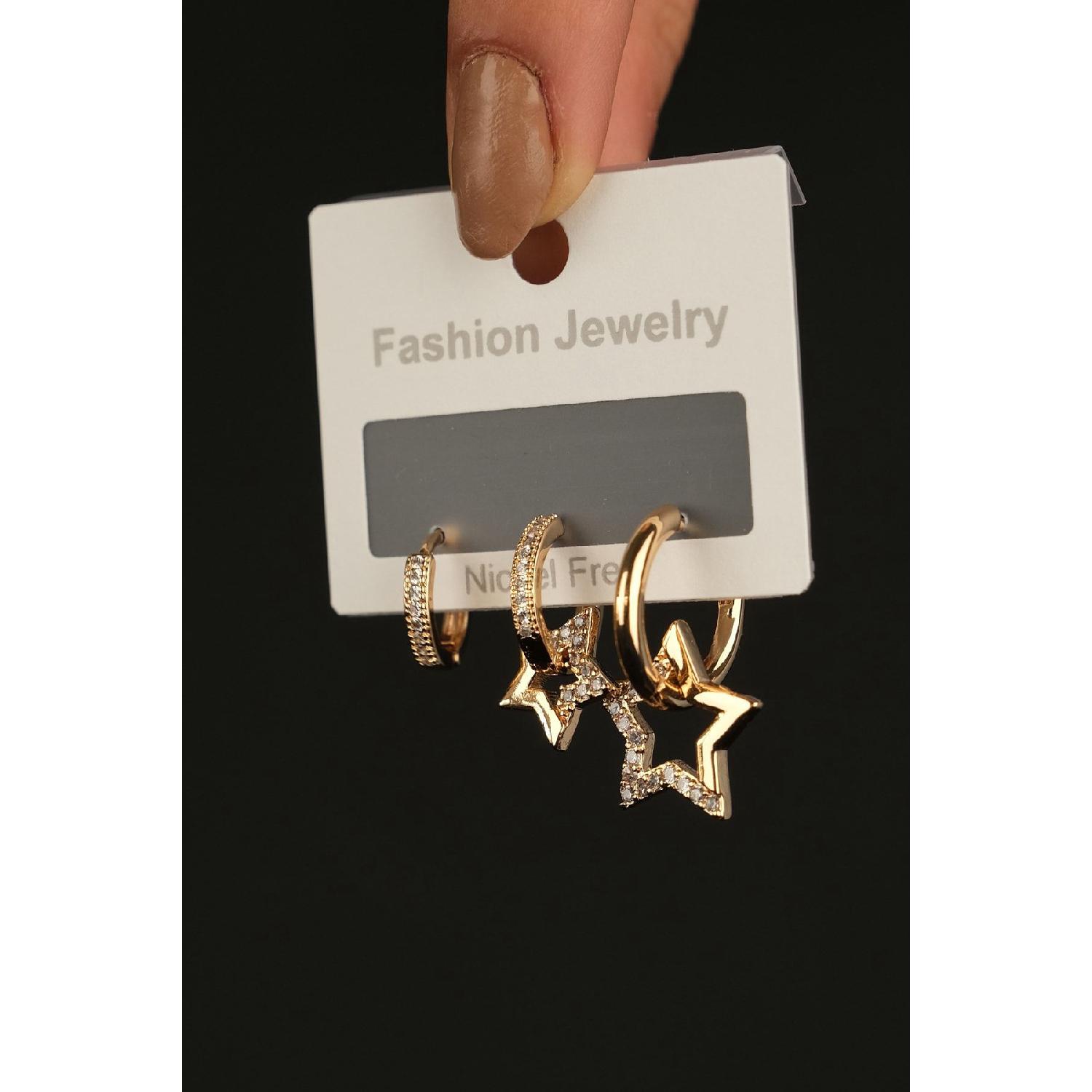 

Стальные серьги с фактурой, цвет гарантированно не выцветает Yüksek Direnç синий белл