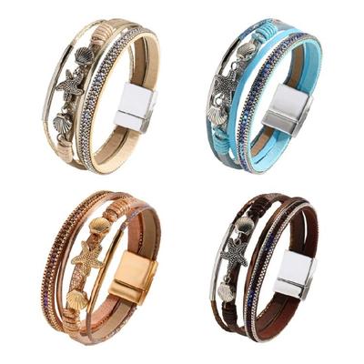 Versatile Oceanic Jewelry Accessory Synthetic Leather Bangle Wrist Bracelet For Beach Event And Daily Use