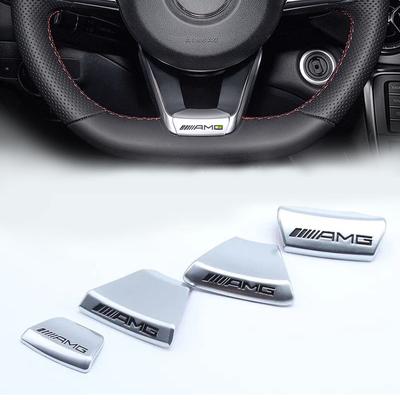 1 Stück Aluminiumlegierung Auto Lenkrad Aufkleber Styling Zubehör Für Benz AMG W201 W124 W176 W204 W205 W203 W212 W211 W126