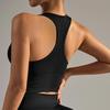 Women's Racerback Sports Bra, Seamless High Support Workout Bra, Wirefree Padded Gym Yoga Bra for Fitness Running
