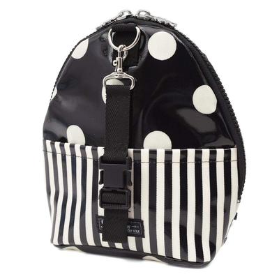 COLORFUL CANDY STYLE Mug Pouch Thick Switching Baby Bottle Pouch Going Out Made In Japan Polka Dot B2206300 Large(twill Black)