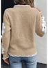 2025 Autumn Sweet Floral V-Neck Loose Sweater for Women