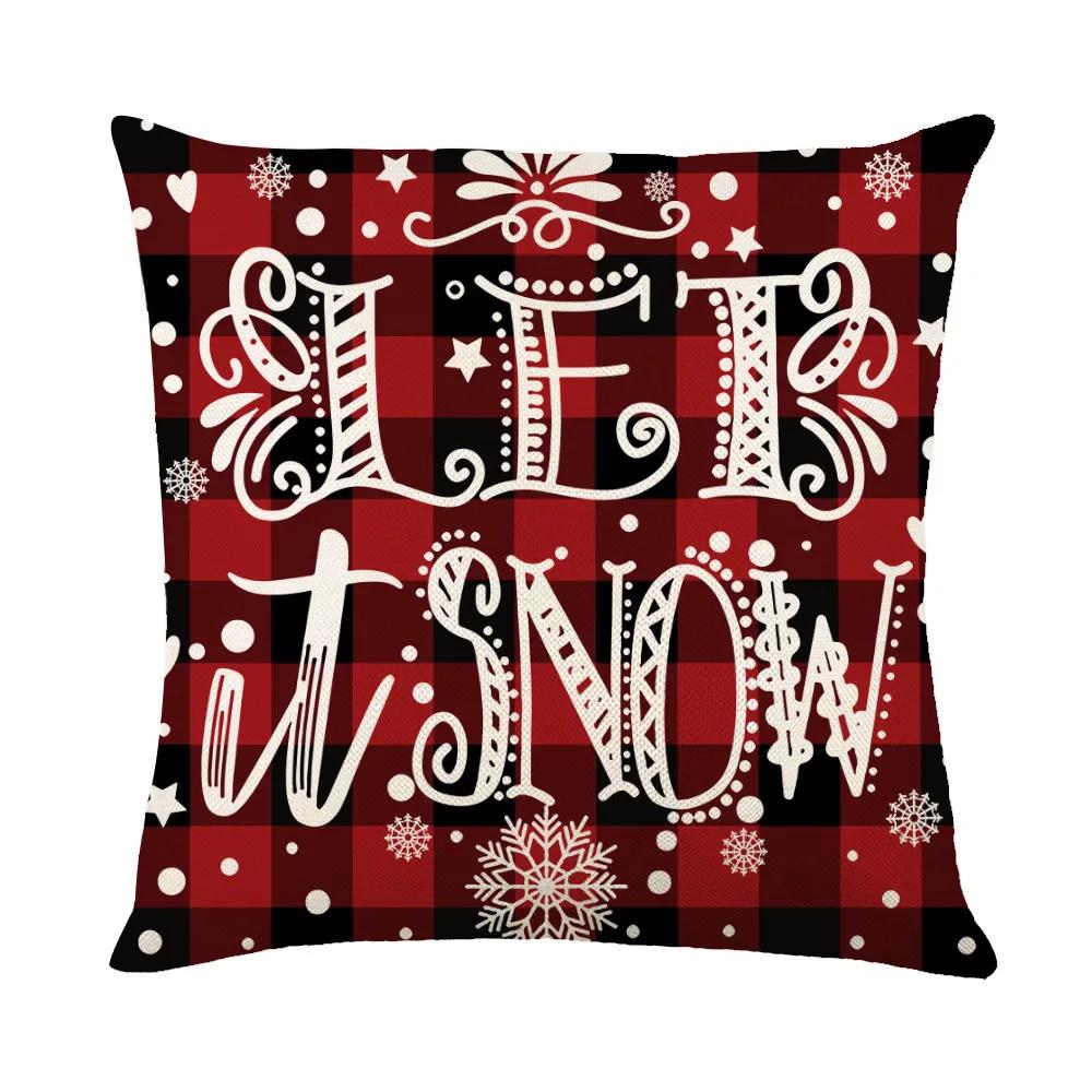Poszewka na poduszkę świąteczna, poszewka na poduszkę z jeleniem w stylu farmhouse, zimowa dekoracja świąteczna, poszewka na poduszkę, dekoracja wnętrza