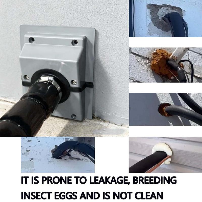 Hvac Wall Penetration & Line-Set Cover Kit Split System Adjustable Indoor/Outdoor Ac Line Set Sleeve, Water Butt Connector Kit