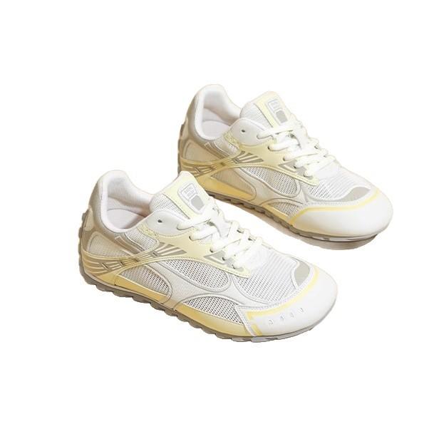 Leather Mesh Breathable Forrest Gump Shoes Women's 2025 Summer New Soft Sole Inner Height Increase Versatile Net Shoes Ballet Training Shoes