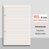 B5 lined refill 80g paper