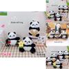Adorable Panda Plush Keychain Toy With Cute Sounds Perfect For Backpacks And Accessories