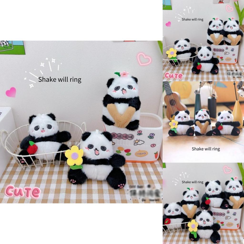 Adorable Panda Plush Keychain Toy With Cute Sounds Perfect For Backpacks And Accessories
