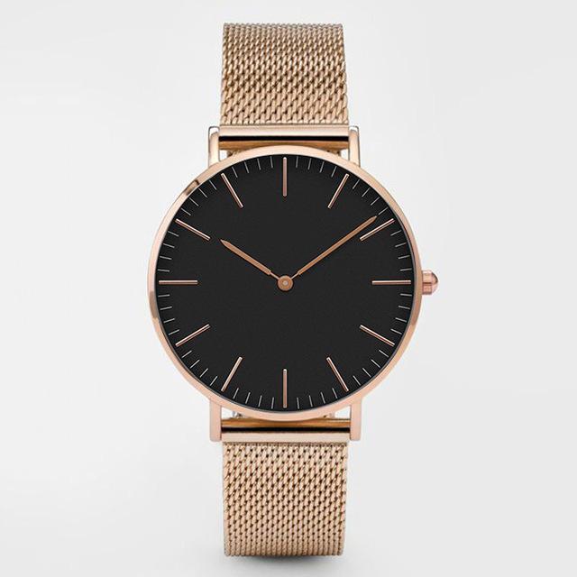 Trendy Men's Mesh Strap Quartz Watch - Fashionable and Minimalist Korean Style for Students and Couples