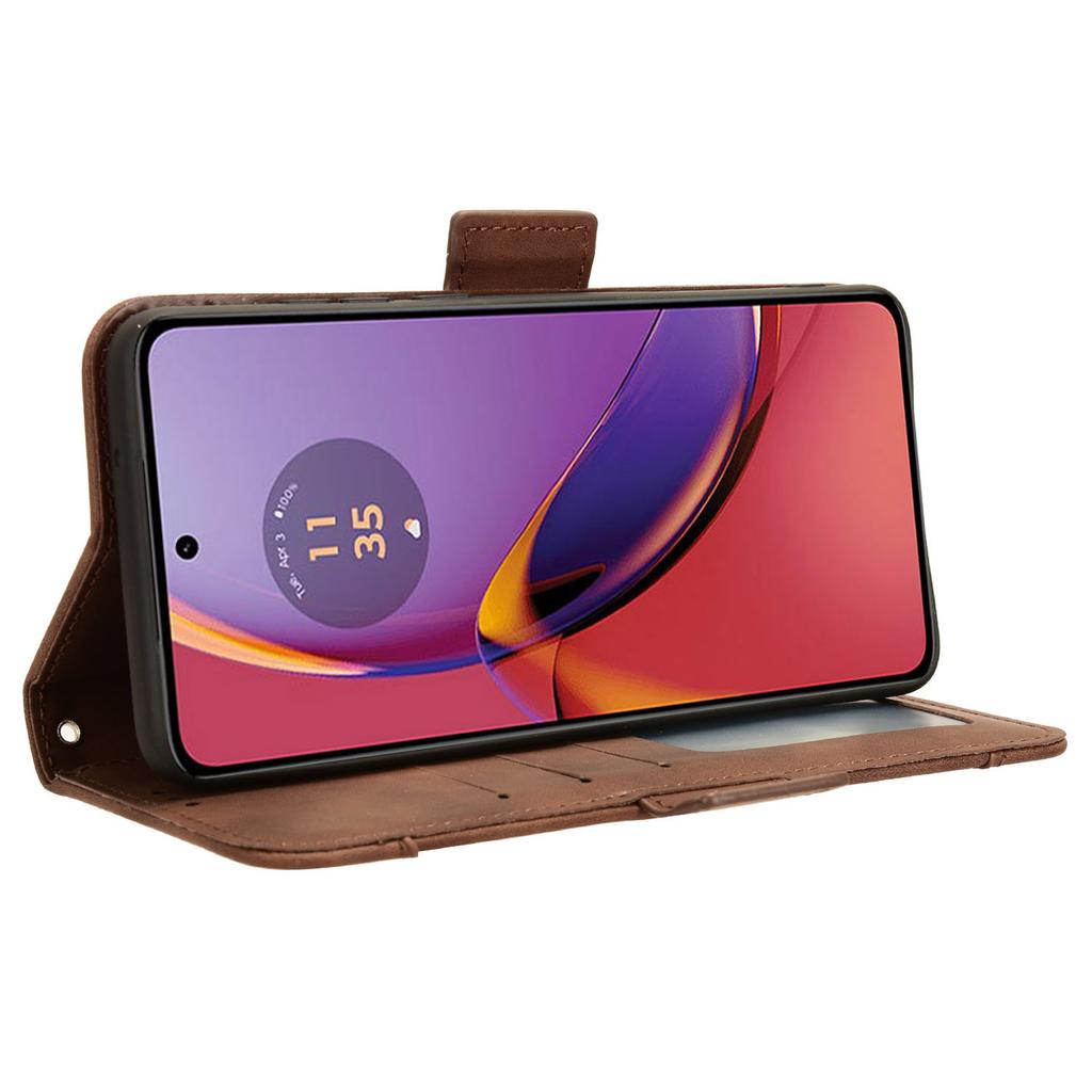 For Motorola Moto G84 5G Case Multiple Card Slots Anti-drop Leather Phone Cover
