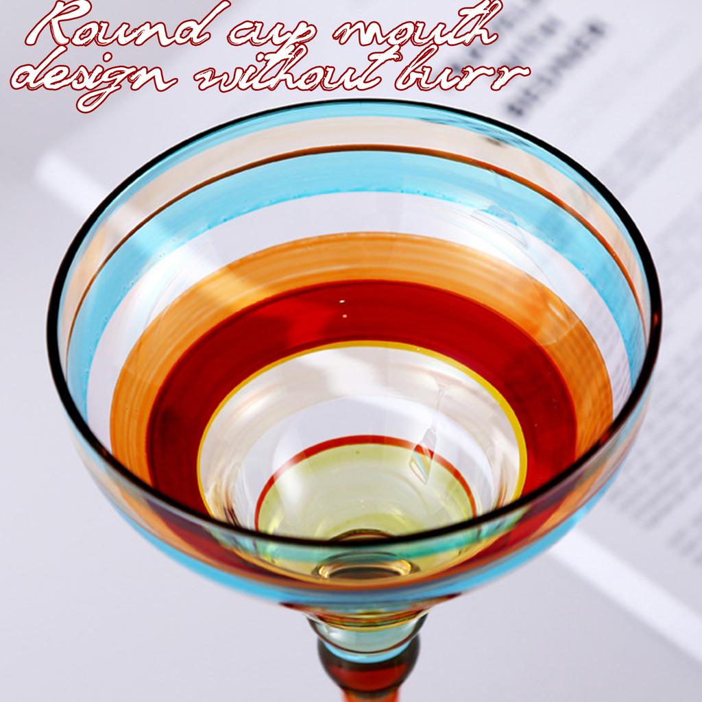 Malowany kieliszek do wina Margarita Kryształowy kieliszek Ręcznie malowany kieliszek do koktajli Alicia Home Kielich do domowego baru Przyjęcie weselne Dropship