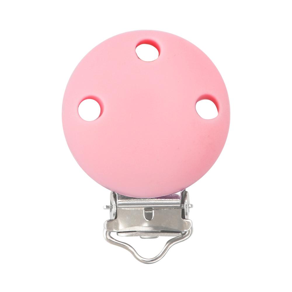 6pcs New Color 30mm Silicone Round Metal Clips DIY Bag Hat Chain Keychain Holder Clamps Jewelry Handmade Accessories