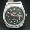 VINTAGE REFURBISHED SEIKO 5 AUTOMATIC 6309A JAPAN MENS BLACK WATCH a442571-1