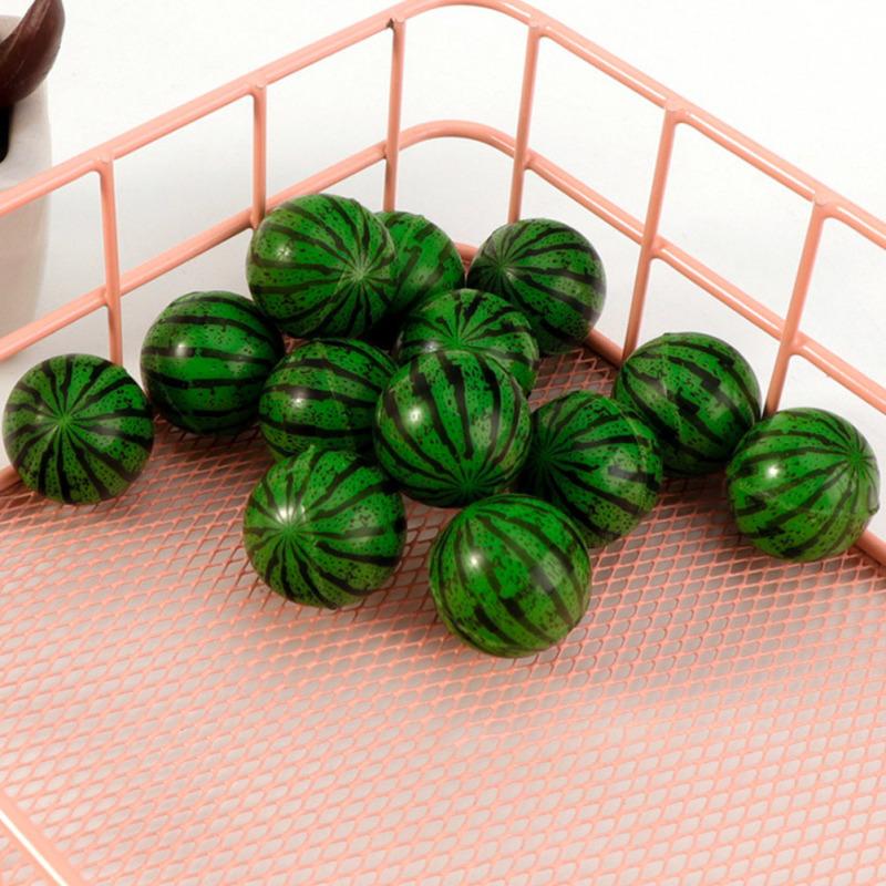 6 Pcs Bouncy Ball Kids Educational Toys Watermelon Balls Jumping Bouncing Plastic Outdoor Parent-Child Interactive Toys