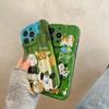 Cute Puppys Cartoon Dogs Soft Silicone Phone Cases For Iphone 13 12 11 14 Pro Max Suitcase Design Shockproof Back Cover Case