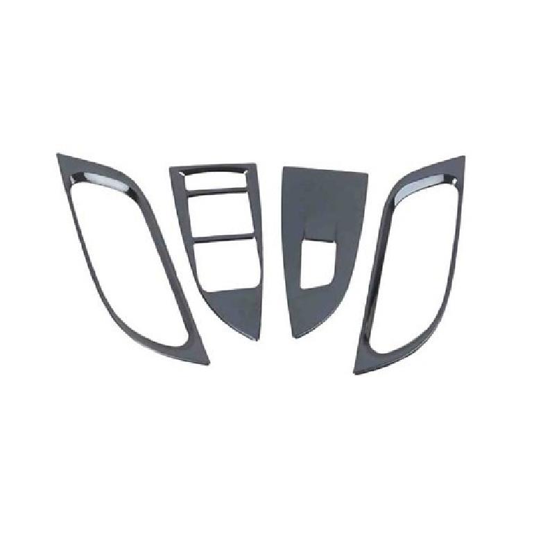 For Chevy Cruze 2016-2019 Glossy Black Glass Window Lock Lifting Panel Trim 4pcs