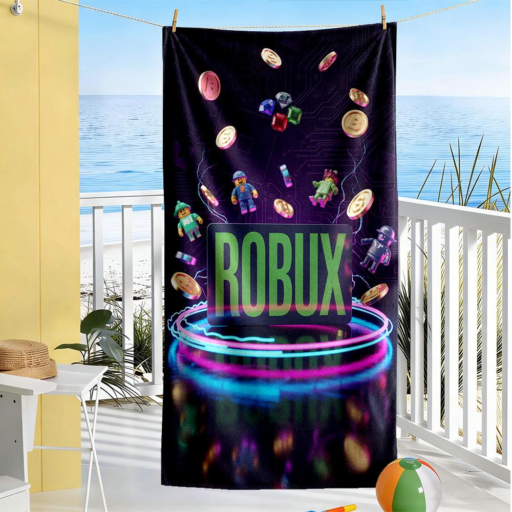 Roblox Beach Towel Soft Durable Quick-Dry Comfortable Lightweight Suitable for Swimming, Gym, Camping, Yoga Vacation