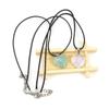 Handmade Copper Wire Winding Natural Crystal Barbie Love Necklace Cute Heart Necklace N567