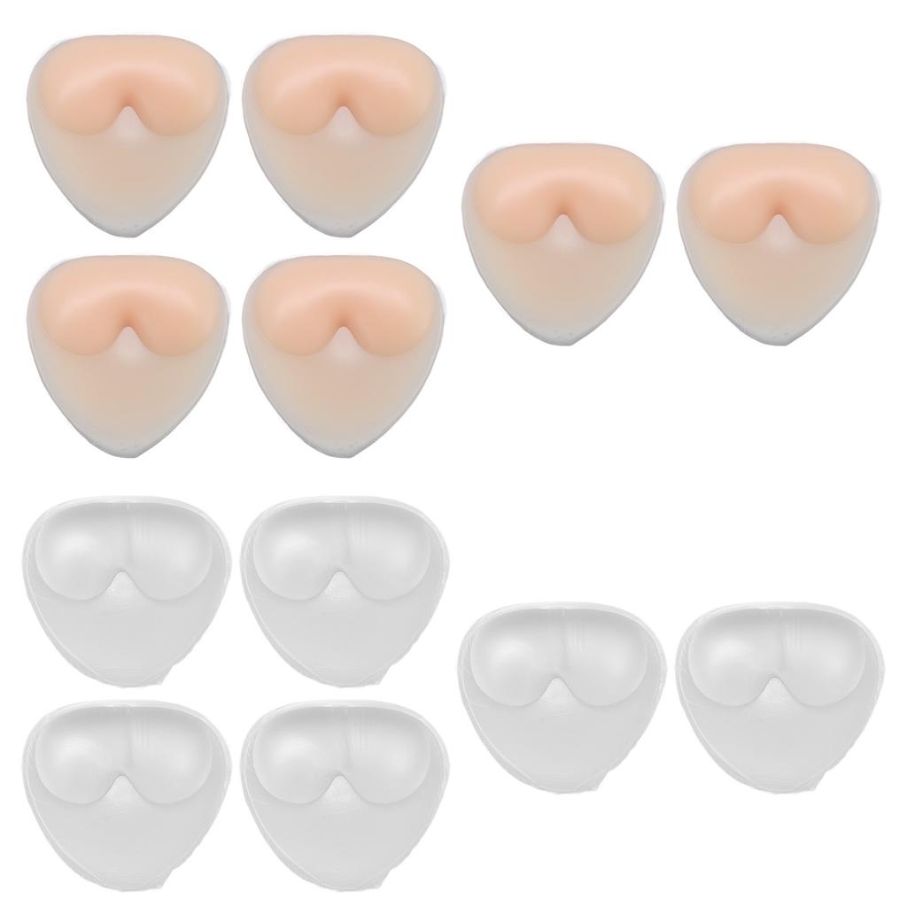 3 Pair Sticky Bra Pads Strong Adhesive Water Proof Strapless Silicone Bra Pads Inserts for Swimwear